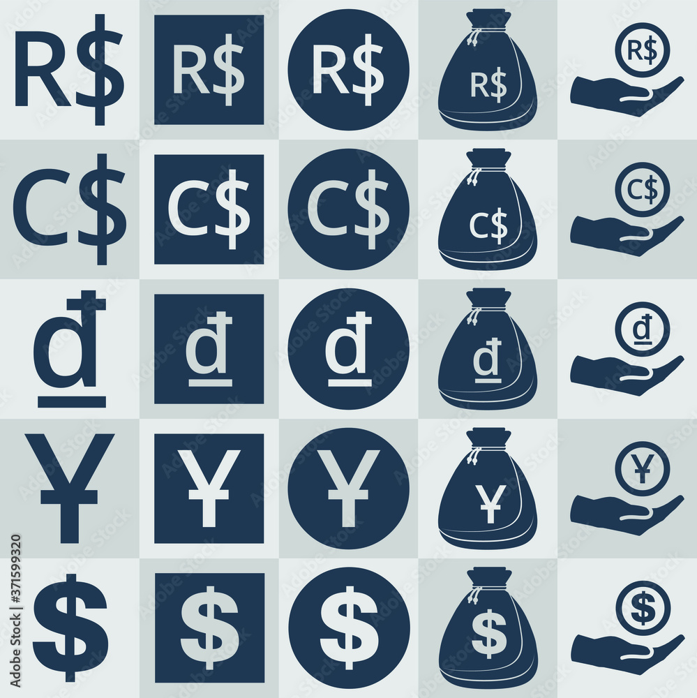 money icons set money icons set