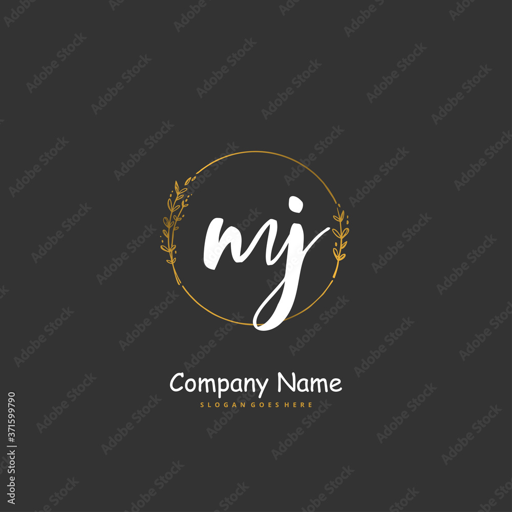 M J MJ Initial handwriting and signature logo design with circle. Beautiful design handwritten logo for fashion, team, wedding, luxury logo. M J MJ Initial handwriting and signature logo design with circle. Beautiful design handwritten logo for fashion, team, wedding, luxury logo.
