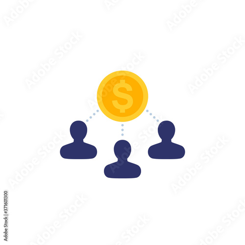 stakeholders vector icon on white