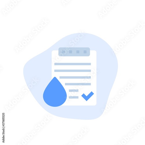 Water quality test icon, vector