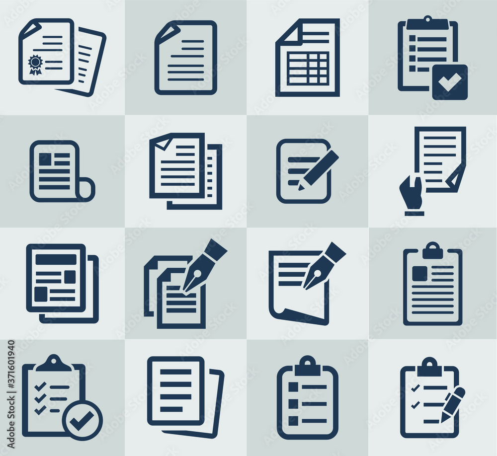 document icons set document icons set