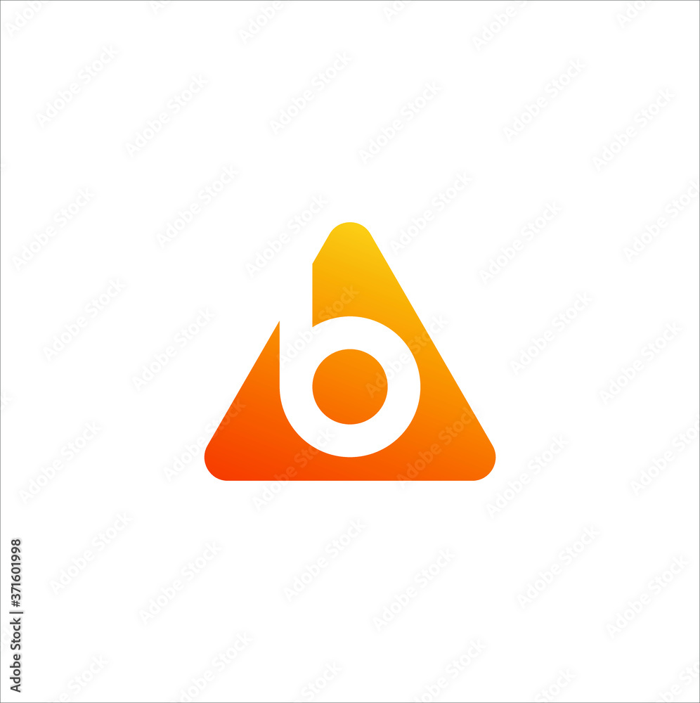 Initial letter AB modern triangle concept icon logo illustration Initial letter AB modern triangle concept icon logo illustration