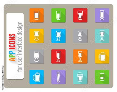 glasses icon set