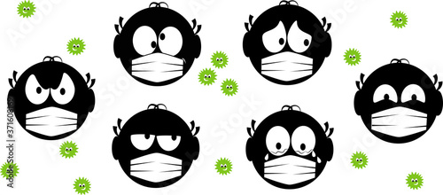 Emoticonos con Mascarilla