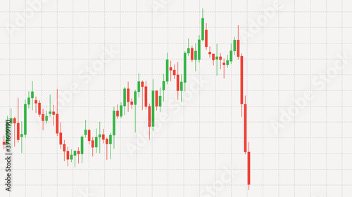 Stock market decline vector illustration. Stock market quotes decline concept. Graph illustrating the collapse of the financial market.
