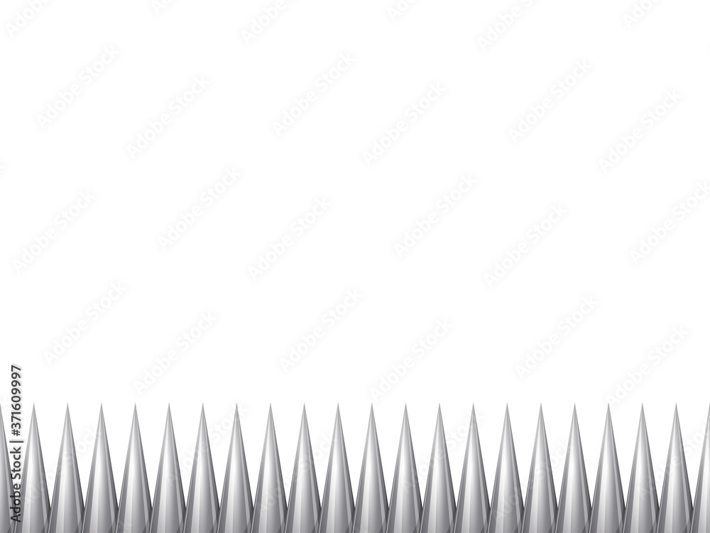 針地獄のフレーム イラスト 金属の刺 1列 Stock Vector Adobe Stock