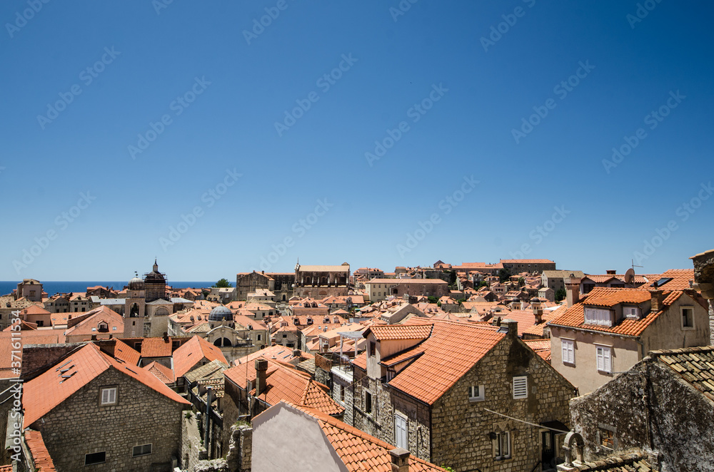 City of Dubrovnik, Croatia on sunny summer day