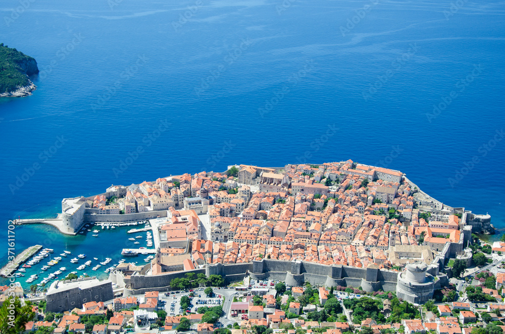 Naklejka premium City of Dubrovnik, bird view
