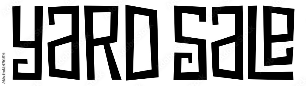 YARD SALE black vector hand lettering banner YARD SALE black vector hand lettering banner