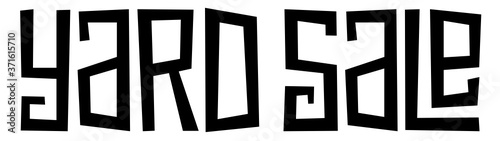 YARD SALE black vector hand lettering banner