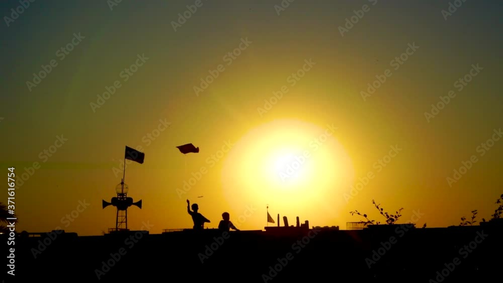 silhouette of a girl with a kite silhouette of a girl with a kite