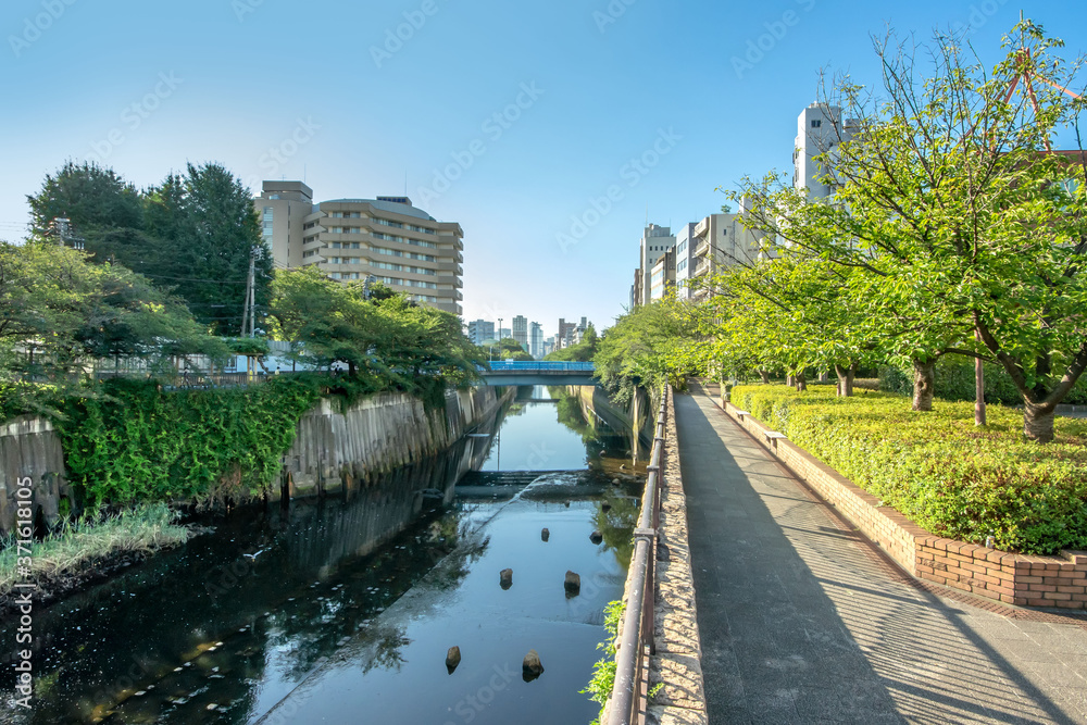 目黒川の船入場調節池と川の資料館