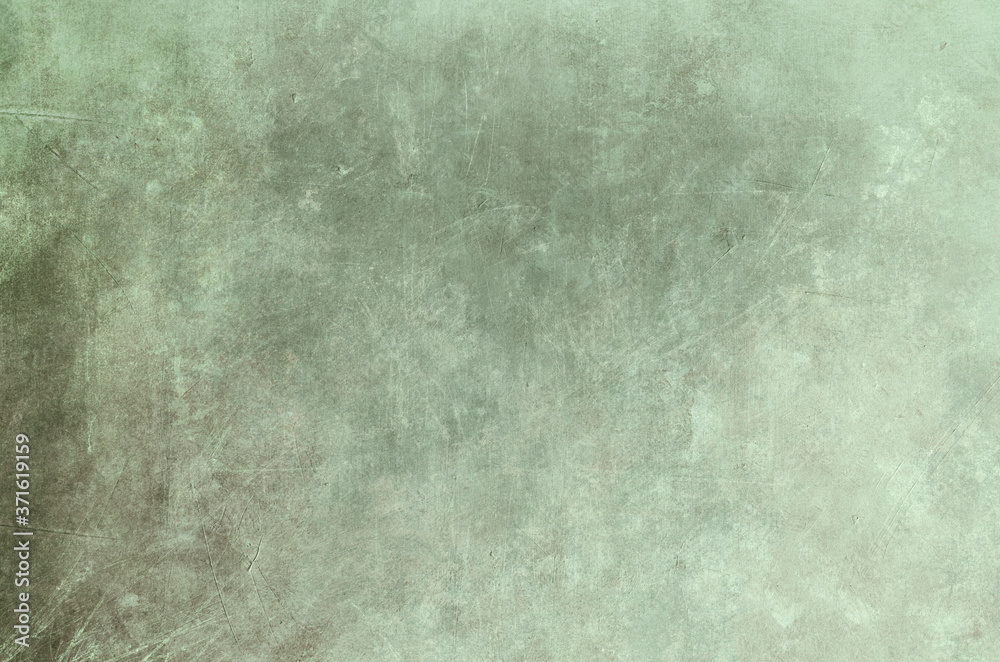 Fototapeta premium Scraped green grungy background
