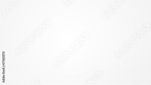 Dot white gray pattern gradient light texture background. Abstract technology big data digital background. 3d rendering. © Papapig