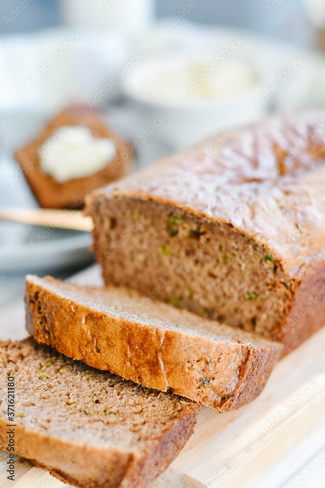 Homemade Zucchini Bread Loaf