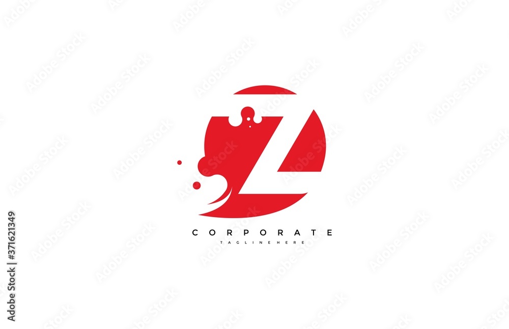 Obraz premium Abstract Creative Modern Bubble Chat Dots Element Letter Z Logo Design