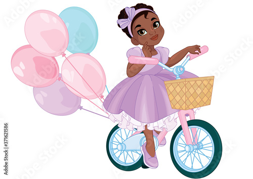 Pretty girl riding bike
