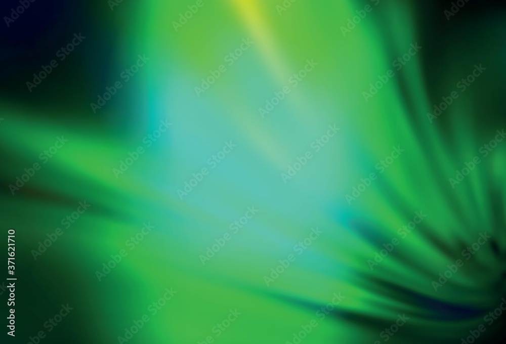 Dark Green vector blurred shine abstract background. Dark Green vector blurred shine abstract background.