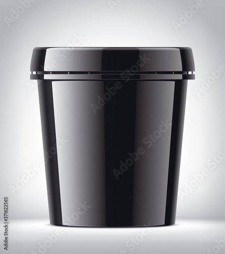 Plastic Cup for Ice Cream on Background. Glossy version.  © master24
