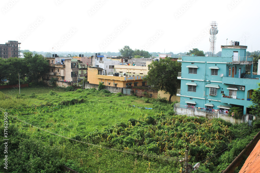 aerial view of residential area