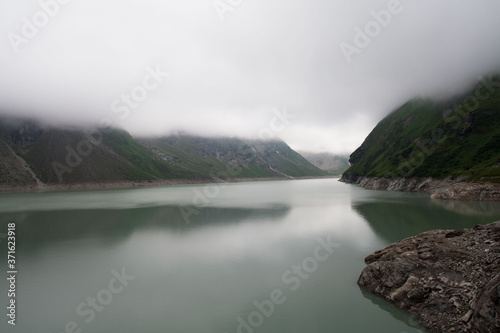 Obraz na płótnie Zapora wodna - High Altitude Storage Lakes - Kaprun, Austria w salonie