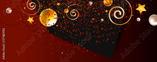 Abstract art gold design black background universal dressing luminous shiny color golden