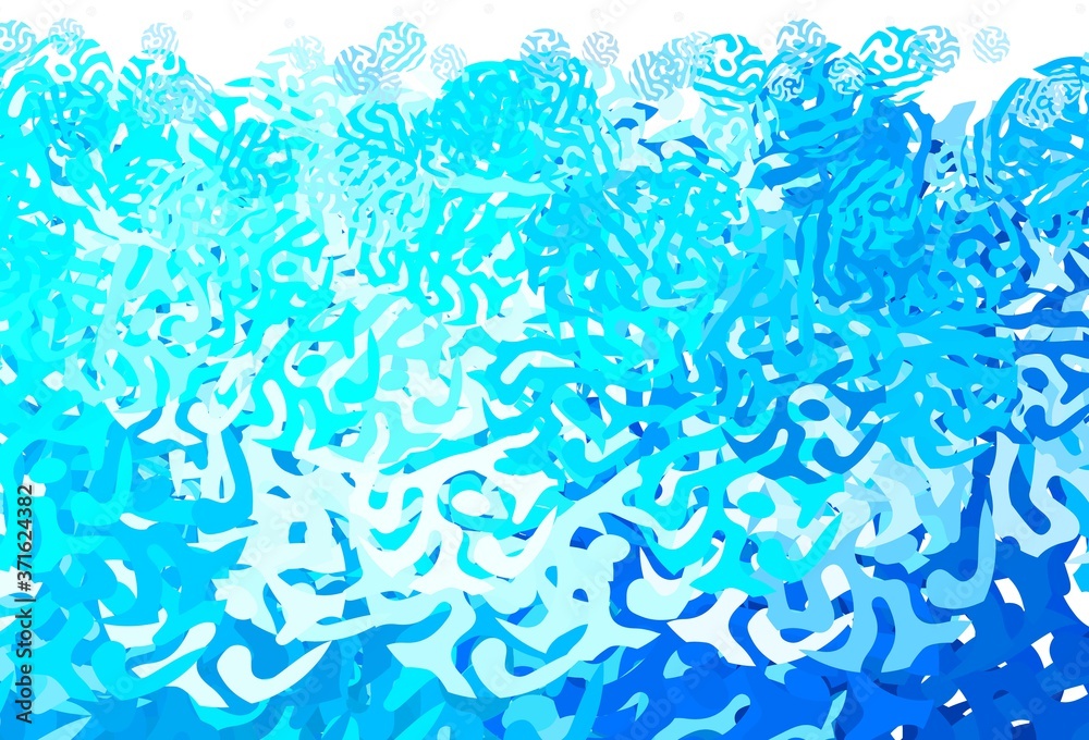 Fototapeta premium Light BLUE vector texture with abstract forms.