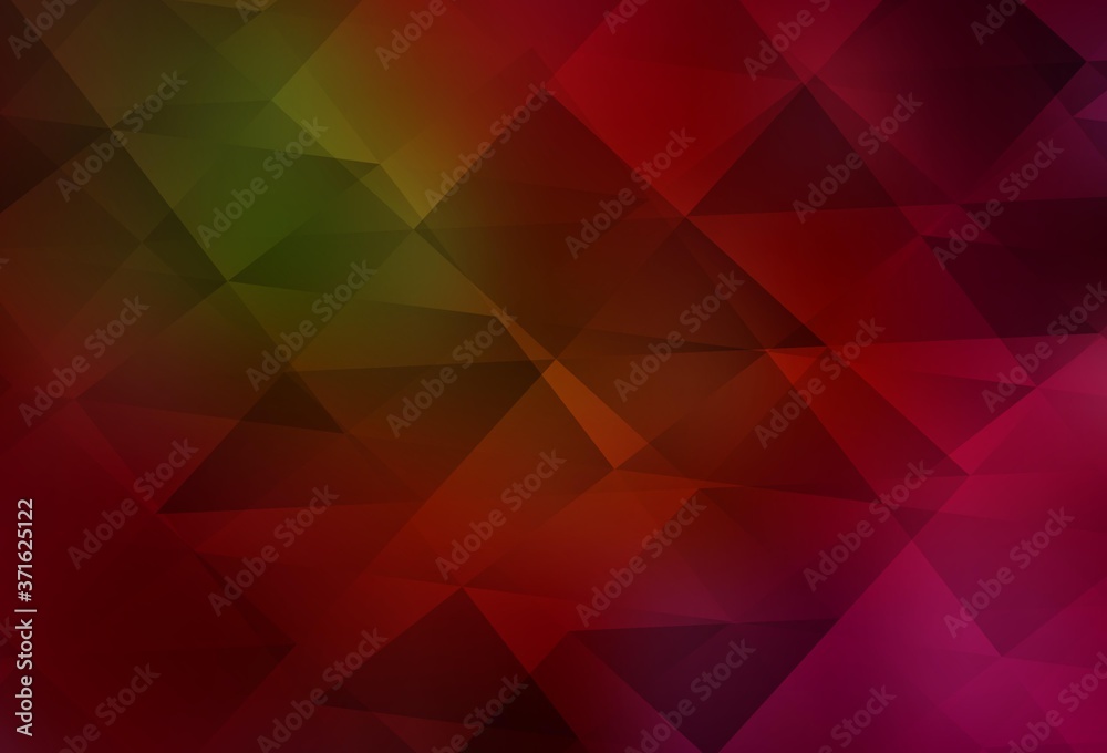 Dark Green, Red vector polygon abstract layout. Dark Green, Red vector polygon abstract layout.