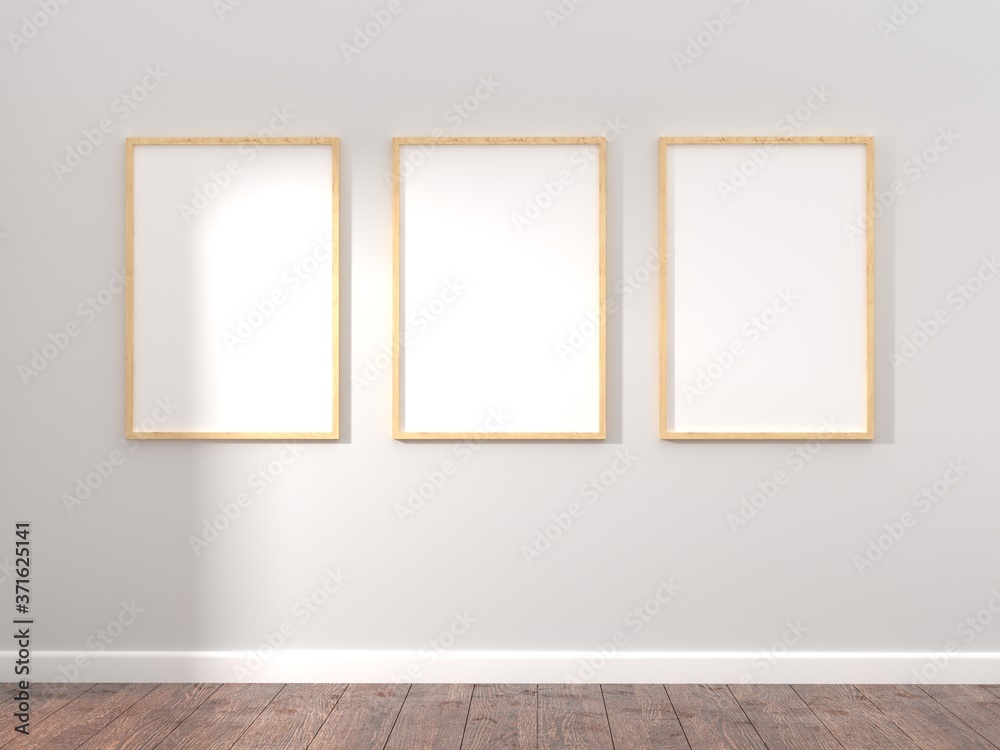 Mockup empty photo frame. 3D rendering. Mockup empty photo frame. 3D rendering.