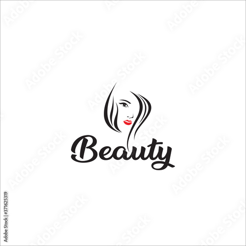 beauty logo design silhouette icon