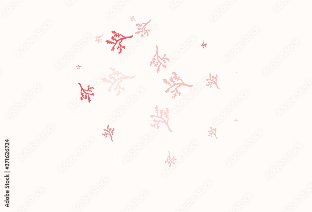 Light Pink, Red vector abstract pattern with sakura.