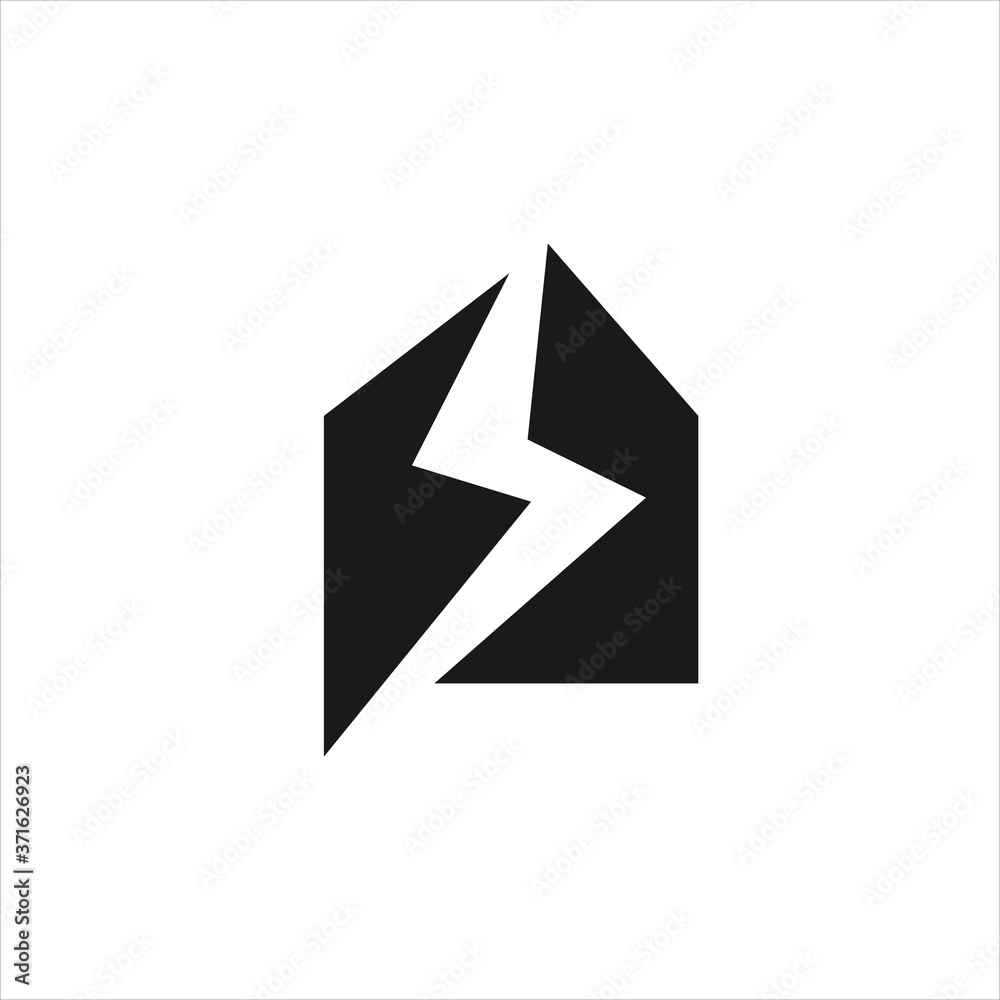 Home power logo icon design vector image Home power logo icon design vector image