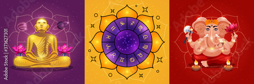 Vedic Astrology Posters Set photo