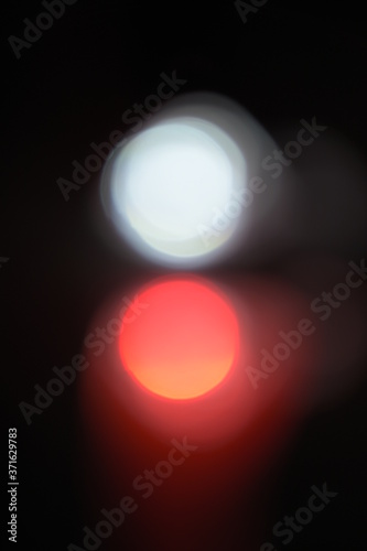 Contrasting Lights (red and white lights)