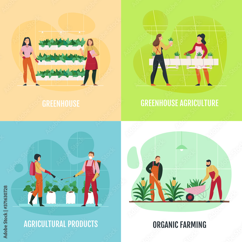 Greenhouse 2x2 Icons Set Greenhouse 2x2 Icons Set