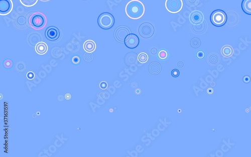 Light Blue, Red vector pattern with spheres.