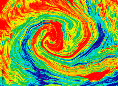 Wave of multi color. Artistic multicolor background representing storm at the surface of a sea.