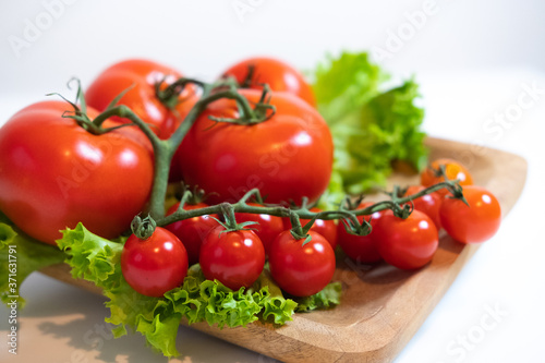 Juicy and fresh tomatoes ready for eating.