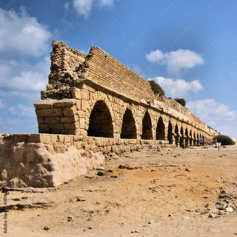 The Aqueduct at Caesarea in Israel