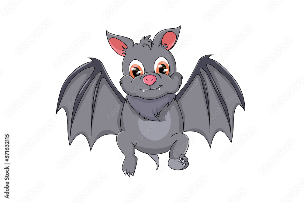 bat cute cartoon funny illustration