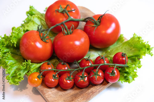 Juicy and fresh tomatoes ready for eating.
