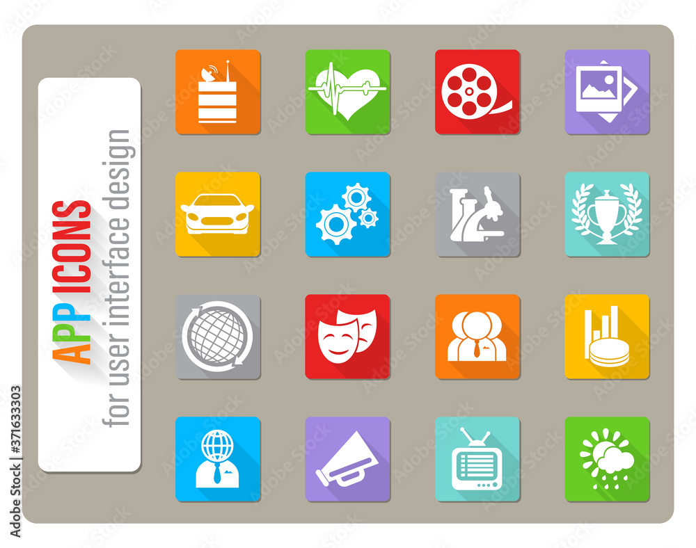 Media vector icon set