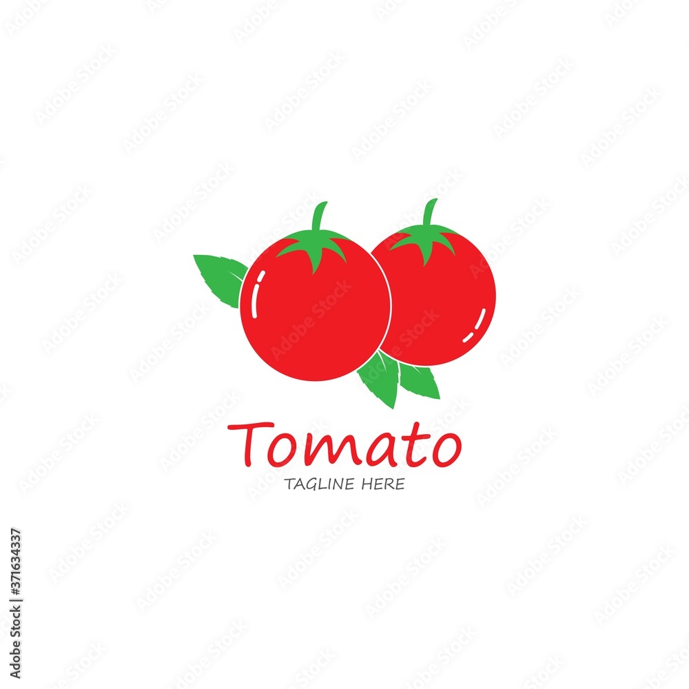 Tomato Logo Design Template.