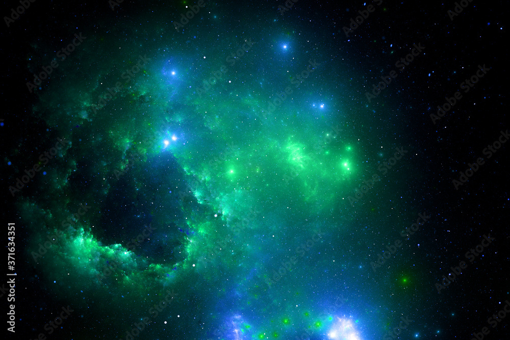 Naklejka premium Abstract colorful light elements on dark background.