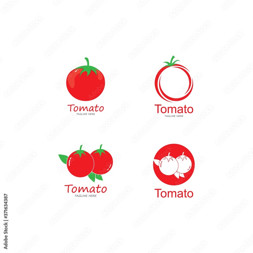 Obraz premium Tomato Logo Design Template.