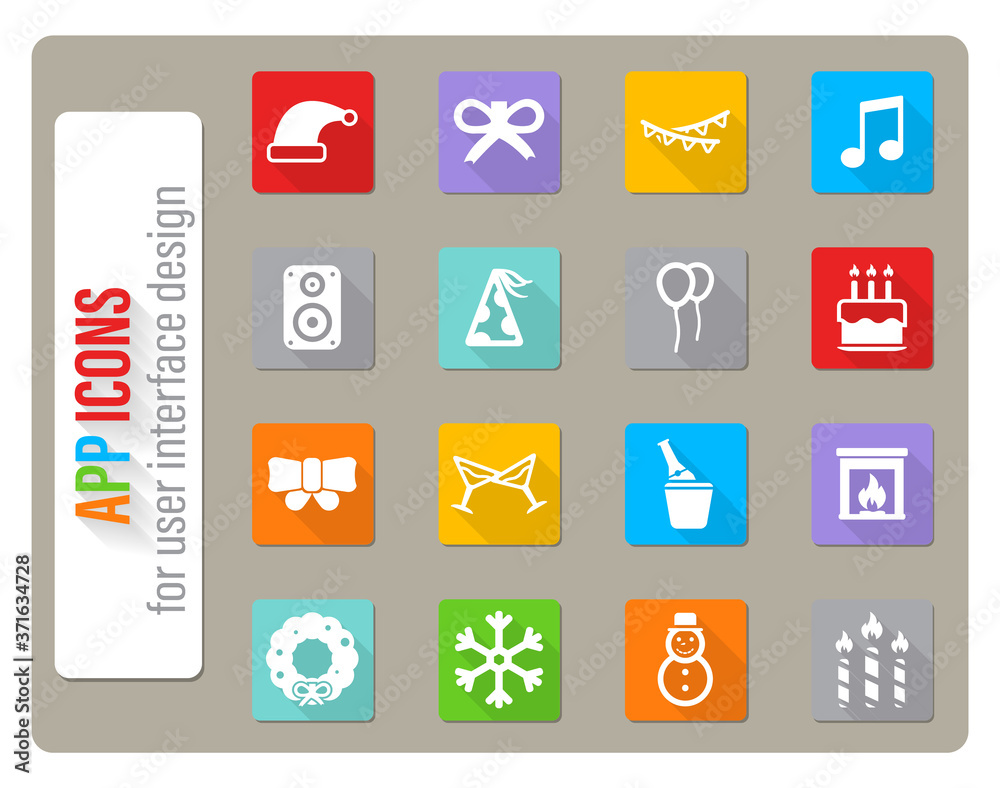 New year simply icons New year simply icons