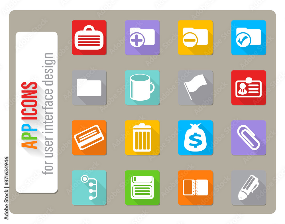 Office simple vector icons