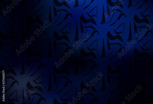 Dark BLUE vector background with polygonal style. Triangles on abstract background with colorful gradient. Best design for poster, banner.