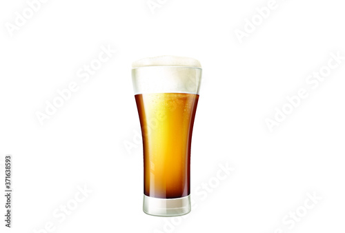 Glass goblet on a white background.