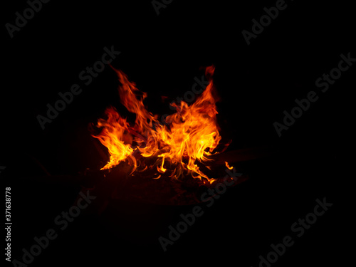 fire on black background © rodolfo